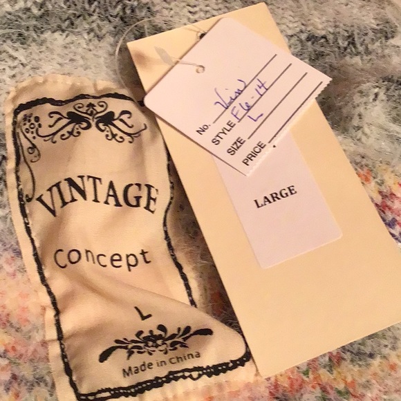 Vintage concept open front sweater cardigan size large - Picture 6 of 6